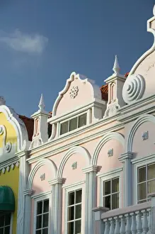 ABC Islands - ARUBA - Oranjestad: Dutch Architecture along Havenstraat / Downtown