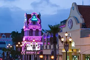 Images Dated 24th January 2006: ABC Islands - ARUBA - Oranjestad: Sign for the Crystal Casino on LG Smith Boulevard