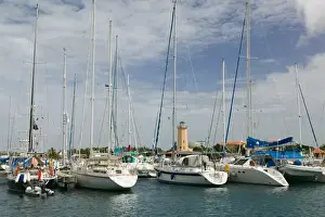 Bonaire Prints: ABC Islands - BONAIRE - Noord Di Salina: Marina & Lighthouse