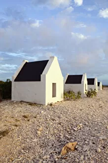 ABC Islands - BONAIRE - Oranje Pan: Former Slave Huts at Sunset