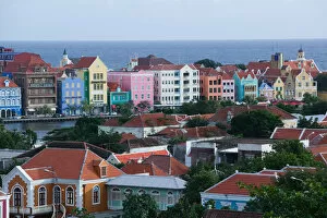 Images Dated 29th January 2006: ABC Islands - CURACAO - Willemstad: Late afternoon High View of Punda Waterfront