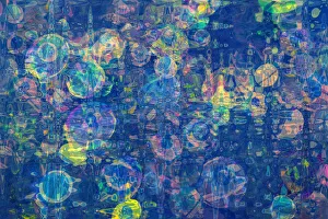 Abstract Prints: Abstract Blue Circles