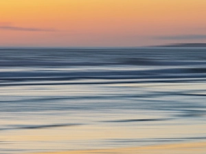 Images Dated 3rd September 2024: Abstract blur of sunset sea and beach