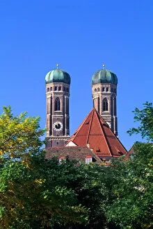 Abstract of Famous Frauenkirche Church Munich Germany
