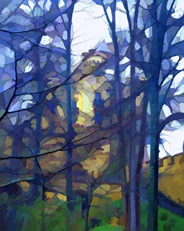 Abstract Prints: Abstract of forest