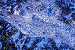 Vatnajokull Prints: Abstract patterns Diamond Beach, Jokulsarlon glacier lagoon, Vatnajokull National Park