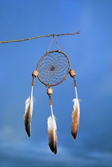 Art And Craft Prints: According to legend, the dreamcatcher catches all dreams, good and bad. Bad dreams