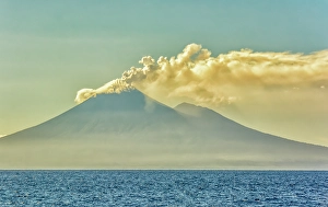 Murray Mccallum Prints: Active Volcano, Coral Sea, Papua New Guinea