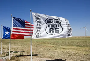 Nostalgia Prints: Adrian, Texas, USA. Rout 66 Midpoint