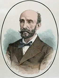 Beard Prints: Adriansens Joaquin (? -1880). Mayor of Spanish Hacienda. Engraving by A. Carretero