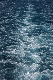 Images Dated 14th May 2007: Adriatic Ocean churning behind ferry boat, Hvar, Croatia