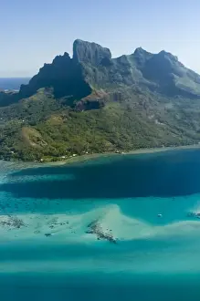 Michele Westmorland Prints: Aerial of Bora Bora in the Society Islands, French Polynesia