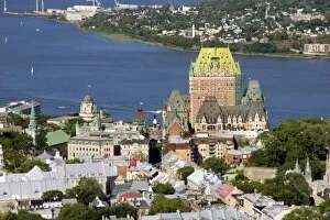 Images Dated 8th August 2006: Aerial images of Quebec City from atop the Observatoire de la Capitale, Quebec, Canada