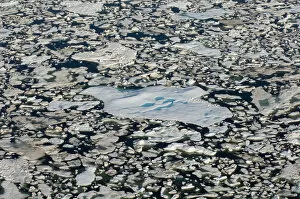 Images Dated 25th July 2006: aerial of multi-layer ice (freshwater pans formed over the years where the salt is