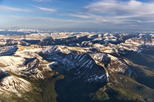 Images Dated 7th June 2012: Aerial of the Rocky Mountains in the Bob Marshall Wilderness of Montana, USA