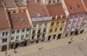 Birds Eye Prints: Aerial from above shot from City Hall tower of the beautiful city of Lviv Ukraine