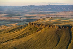 Great Falls Prints: Aerial of Square Butte near Great Falls, Montana, USA