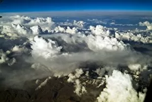Aerial view of above-the-clouds