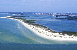 Tampa Prints: Aerial view of the Clearwater Peninsula