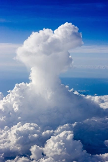 Aerial view of clouds in the sky, Philippines