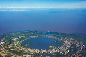 Shanghai Prints: Aerial view of coastline, Shanghai, China