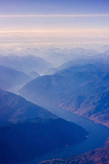 Northwest Prints: Aerial view of Columbia River Valley, USA