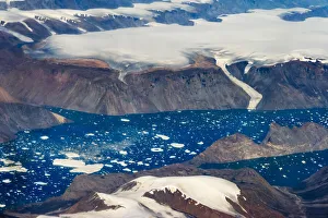 Greenland Prints: Aerial view of Greenland