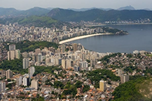 Brazilian Prints: Aerial view of Rio de Janeiro, Brazil