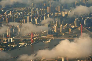 Images Dated 10th September 2021: Aerial view of Shanghai, China
