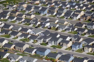 Aerial view of suburban housing development in Canyon County, Idaho