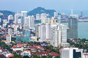 Industrial Prints: Aerial views over the city of Penang, Malaysia