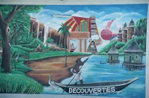 Painting Prints: Africa, Benin, Ouidah. Route of the Slaves (aka Route des Esclaves). Infamous beachfront