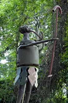 Africa, Benin, Ouidah. Sacred Forest of Kapasse (aka Foret Sacree), statue of voodoo