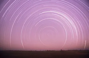 Africa, Botswana, Linyanti Swamps. Star trails