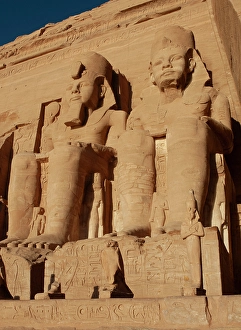 Images Dated 8th April 2024: Africa, Egypt, Aswan. The Great Temple of Ramesses II in the village of Abu Simbel
