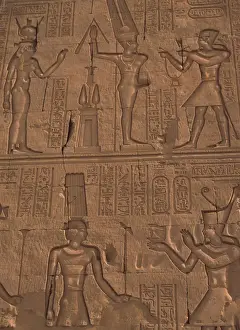 Communication Prints: Africa, Egypt, Kom Ombo. Stone relief work on temple wall