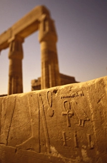 Hieroglyphic Prints: Africa, Egypt, Luxor. Temple of Karnak