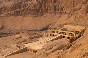 Luxor Prints: Africa, Egypt, Upper Egypt, Luxor. Temple of Hatshepsut, early morning view of Deir