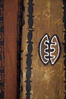 Images Dated 22nd May 2010: Africa, Gambia. Capital city of Banjul. Typical hand painted African fabric