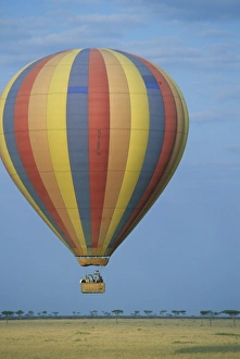 Sight See Prints: Africa, Kenya, Masai Mara, hot air balloons