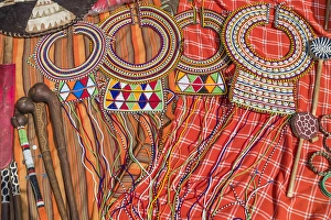 Kenya Gallery: Africa, Kenya, Masai Mara National Reserve, Mara Ashnil region. Masai tribal jewelry