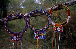 Neck Lace Prints: Africa, Kenya. Msai beadwork