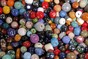 Images Dated 31st July 2012: Africa, Kenya, Nairobi. Colorful beads at the Kazuri bead making factory in Karen