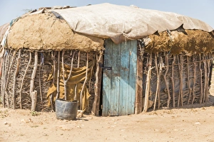 Kenya Gallery: Africa, Kenya, Samburu National Reserve. Indigenous house. 2016-08-04