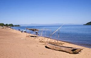 Africa; Malawi; Cape Maclear; Lake Malawi; Beach scene at Cape Maclear