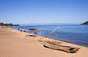 Roy Schwarz Prints: Africa; Malawi; Cape Maclear; Lake Malawi; Beach scene at Cape Maclear