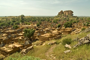 Prints of Africa, West Africa, Mali, Songo Village. Dogon-tribe Songo village Images Dated 2003 October: Africa, Mali