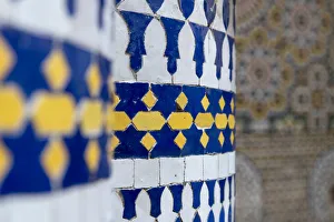 Bill Young Prints: Africa, Morocco, Fes. Designs on wall tile