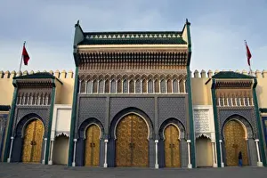 Africa, Morocco, Fes. Royal Palace of Fez (Dar el Makhzen)