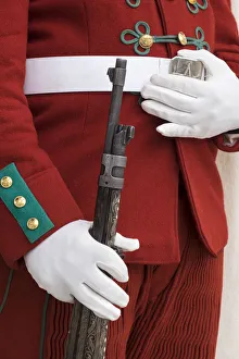 Uniform Prints: Africa, Morocco, Rabat. Detail of the uniform of a Royal Mausoleum Guard
